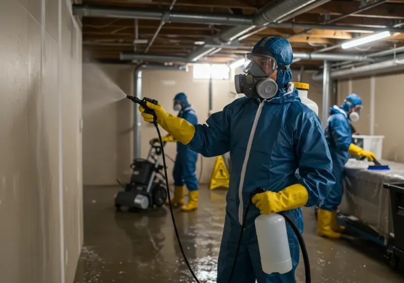 Basement Sanitization and Antimicrobial Treatment process in Sayre, PA