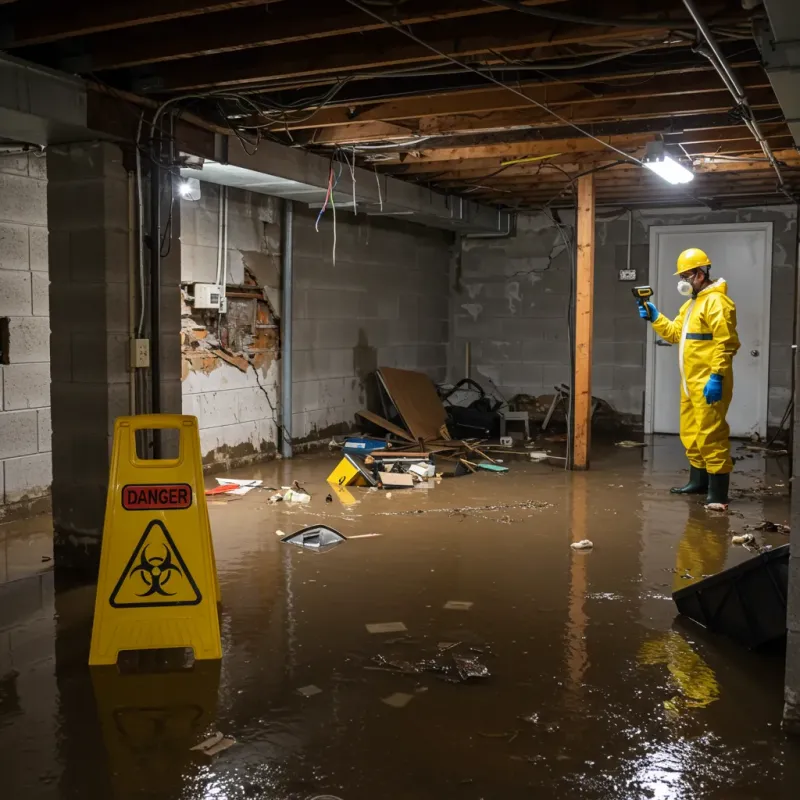 Flooded Basement Electrical Hazard in Sayre, PA Property